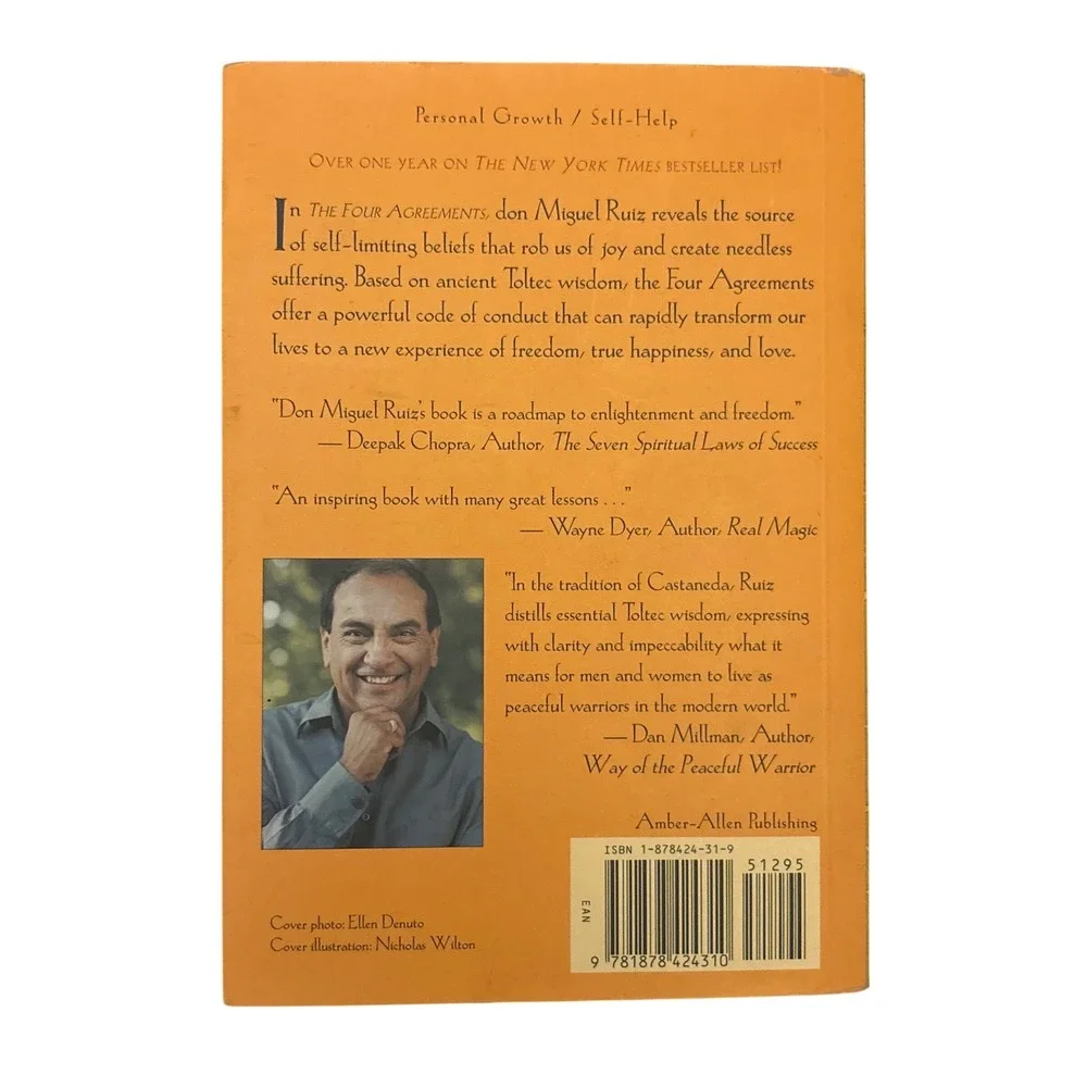 The Four Agreements Book Don Miguel Ruiz Toltec Wisdom Freedom‎ Spirituality
